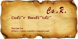Csór Renátó névjegykártya