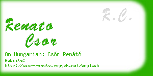 renato csor business card