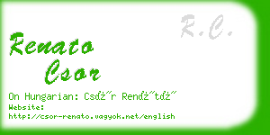 renato csor business card